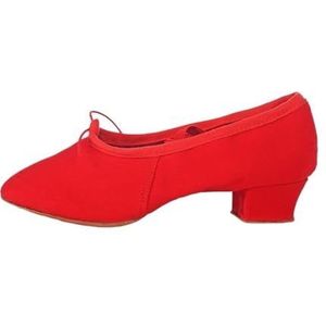 Ballet Schoenen Vrouwen Dans Schoenen Meisjes Ballet Jazz Schoenen Zachte Zool Lage Hakken Kinderen Dancing Slippers Roze Zwart Rood Kinderen Latin Sneakers, Rood, 45.5 EU