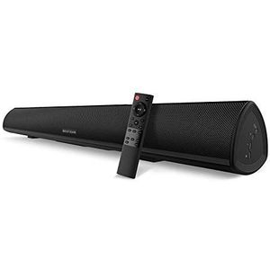 BESTISAN 100 W 101,6 cm soundbar, draadloze en bekabelde audio, Bluetooth 5.0 tv-luidspreker met HDMI-Arc-functie (versie 2023 Beef Up, DSP-audio, verstelbare bas, wandmontage)