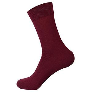 Jasmine Silk Heren Pure Silk Avondsokken Thermisch, Bordeaux, 41-45 EU