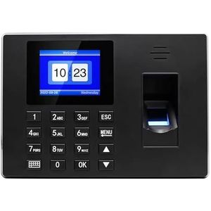 Aanwezigheidsmachine voor medewerkers Intelligente vingerafdruk-prikklokken for werknemers Aanwezigheidsmachine met 2,4-inch scherm Tijdklok USB-schijftoegang Meertalig voor kleine bedrijven en kantor