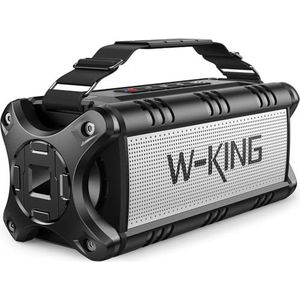 W-KING Bluetooth-luidsprekers, 50W draagbare Bluetooth-luidspreker draadloos luid, IPX6 waterdichte buiten luidspreker met grote batterij, basluidspreker Bluetooth, 40H speeltijd, voor feest