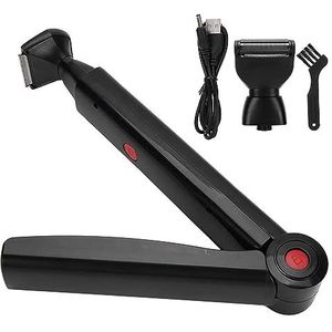 Rugscheerapparaat en lichaamsscheerapparaat, elektrisch scheerapparaat voor lichaamshaar, rugscheerapparaat voor heren, opvouwbaar, oplaadbaar via USB Aokley