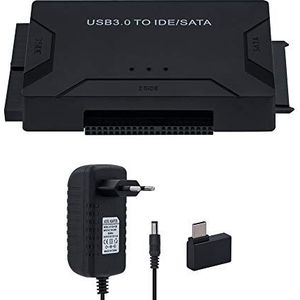 Mcbazel USB 3.0 naar IDE/SATA converter harde schijf adapter, externe kit voor 2.5""/3.5"" SATA/SSD HDD harde schijf compatibel met PC - EU-stekker