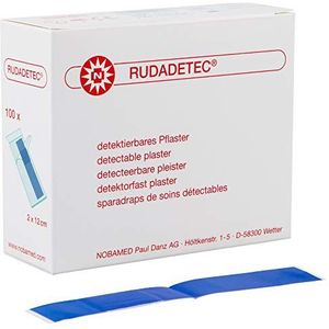 100 x RUDADETEC detecteerbare pleisters blauw 2 cm x 12 cm