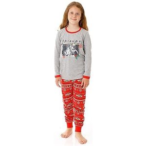 FRIENDS Kerstpyjama voor het hele gezin | Central Perk feestelijke pyjamaset voor mannen, vrouwen, jongens, meisjes en huisdieren | Xmas honden-T-shirt 11-12 jaar, Meisjes, 11-12 jaar