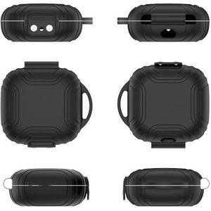 Zachte siliconen beschermhoes anti-kras schokbestendige oortelefoon cover effen kleur hoofdtelefoon accessor beschermer voor Shokz OpenFit Air T511 (zwart)