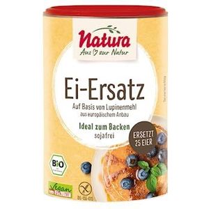 Natura Biologische eivervanging, 175 g, plantaardig alternatief voor ei, op basis van lupinemeel, veganistisch, ei-vervangend poeder voor koken en bakken