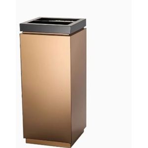 Buitenbakken, Roestvrijstalen afvalbak for recycling, asbak for buiten for hotellobby(Black gold)