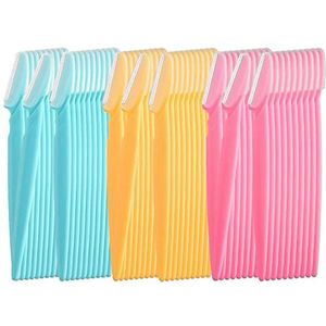 60 stuks Wenkbrauw Razor Shaper Shavers Trimmers voor Vrouwen en Mannen Gezicht Haarverwijderaars Multifunctionele Exfoliërende Gezicht Razor