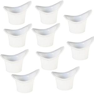 Eioflia Wegwerp Eye Wash Cup Oogverzorging Fles Met Schaal Bad Siliconen Wassen Cup voor Vernieuwen en Schoon Vermoeide Ogen 10Pcs 8ML