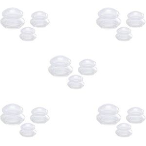 5 Set van 3X Siliconen Cupping Set Vacuüm Cupping Cup voor Schouder Arm Body Massage Transparant