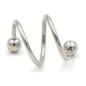 2 stks Fashion Stainless Steel Earring Punk Blue Spiral Helix Ear Stud Lip Nose Ring Kraakbeen Piercing voor vrouwen mannen sieraden