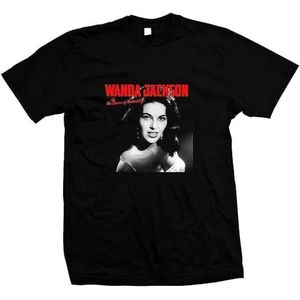 announce Graphic Wanda Jackson - Rockabilly - Hand Silk-Screened, Pre-Shrunk T-Shirt overhemden(Small)