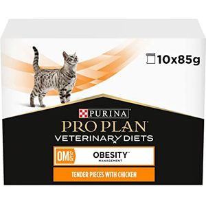 Pro Plan Vet Feline OM Obesity Pouch Box 10X 85GR