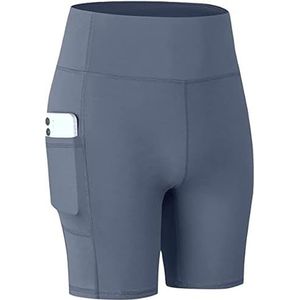COTOP Korte legging voor dames, sportlegging, korte zomerbroek, yogabroek, hoge taille, hardloopbroek met zakken, short voor gym, training, fitness, joggen, fietsen