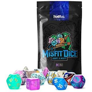 FanRoll by Metallic Dice Games Mystery Misfit Mini Polyhedral Dice (2 Set Pack, 28 dobbelstenen)