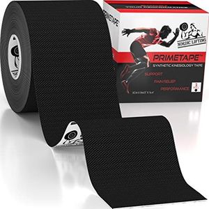 Nordic Lifting Kinesiologie Tape - Professioneel sportverband - 2"" X 16,4' Ongesneden rol - PrimeTape (Black)