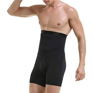 MFFACAI Mannen Tummy Control Shorts Hoge Taille Afslanken Body Shaper Compressie Shapewear Buikgordel Ondergoed Boxer Slips (Kleur: Zwart, Maat: XL)