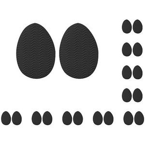 10 Set van Antislip Schoen Pads Zelfklevende Rubber voor Hoge Hakken Ronde Hoofd Zwart