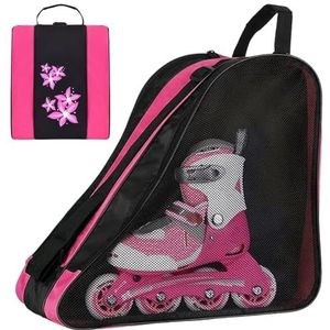 Tas voor inline skates, tas voor schaatsen - Opbergtas voor skateschoenen voor meisjes en jongens - Inclusief ademende mesh opbergtas met schouderriem voor schaatsen