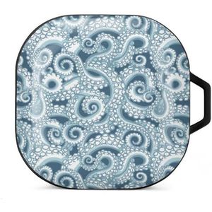 Octopus Tentakels Oordopjes Hoesje Compatibel met Samsung Hard Shell Beschermhoes Zwart-Stijl