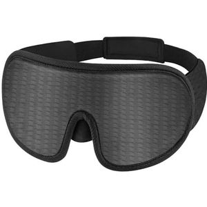 Cmis Kbei 3D slaapmasker blokkerende slaapmaskers voor dames en heren, met verstelbare riem, zachte, comfortabele reisoogschaduw (grijs, 4 stuks)