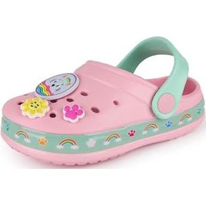 Paw Patrol Girls Clogs | Kinderschoenen met schattige puppy-bedeltjes in roze | Skye Everest Indoor & Outdoor Sandalen met verstelbare band