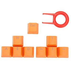Tutoy Oranje 9 PBT Sleutels Backlit Overbrengen Keycaps voor Cherry MX Mechanisch Toetsenbord-Oranje