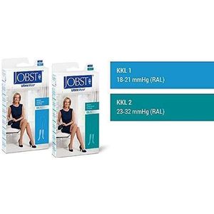 BSN Jobst Jobst Ultra Sheer KKL 2 AG beenkousen normaal met kant sieraad noppen Weit Caramel II