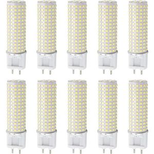 PAZWAHF 10-Pack LED G12 Lampen, G12 Bi-Pin Base Corn Lampen, 20 Watt 3000LM,3000K 4000K 6000K Constante Stroom Geen-Flikkering,Niet-Dimbare AC 85V ~ 265V