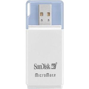 Sandisk MicroMate Reader USB 2.0 witte geheugenkaartlezer - geheugenkaartlezers (MS Duo, MS Pro Duo, USB 2.0, wit)