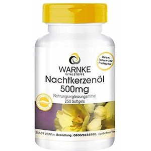 Teunisbloemolie 500mg - Natuurlijke Vitamine E - 250 Softgelcapsules - Bulkverpakking