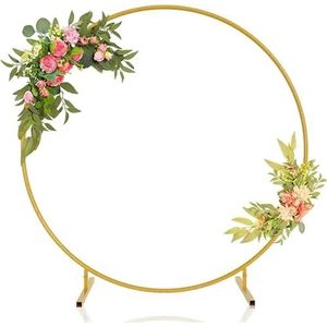 Achtergrond voor bruiloftsboog van 201 cm, spandex getailleerde booghoes met een opbergtas voor ronde top Chiara-achtergrond, standhoezen voor bruiloft, verjaardagsfeestje, babyborrel, decoratie (wit