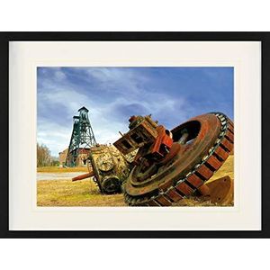 1art1 Industriële Kunst Poster Bois Du Cazier Coal Mine, Belgium By Luc Viatour Ingelijste Foto Met Passepartout | Muur Foto's | In Een Fotolijstje 80x60 cm