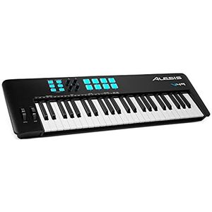Alesis V49 MKII – USB MIDI Keyboard Controller met 49 aanslaggevoelige toetsen, 8 full-level pads, arpeggiator, pitch/mod-wielen, nootherhaling en softwaresuite