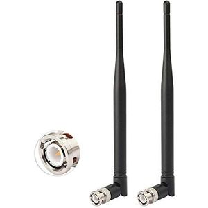 Eightwood BNC-Antenne 433 MHz 3dBi CB UHF/VHF Dual-Band Voor CB-Radio Alinco Icom Uniden Scanner-Ontvanger Ham-Radio-Ontvanger (2 Stuks)