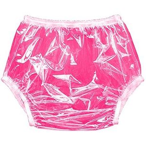 Doorzichtige PVC Slipje Volwassen Shorts Oversized Man Mannelijke Lingerie Transpartent PVC Ondergoed Lingerie, Roze, L