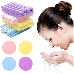 Gecomprimeerde gezichtssponzen, make-upspons, 48 stuks, zachte gezichtsspons voor gezichtsreiniging, peeling, make-upverwijderaar, gezichtsverzorging, gezichtsreiniging