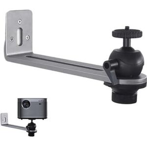 Projectorbeugel Wandmontage projectorstandaard Stevige duurzame aluminium metalen beugel Multi-hoek verstelbaar Compatibel met de meeste projectoren voor thuis- en kantoorprojectoren