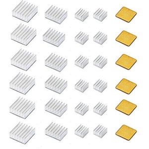 30 STKS Raspberry Pi 4 Heatsink Kit met Thermische Geleidende Plakband Aluminium Koellichaam Koeler en Koperen Heatsink voor Raspberry Pi B B+2/3/4