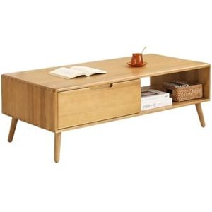 Moderne Woonkamertafel Salontafel Klein Appartement Woonkamer Scandinavisch Ultra Smalle Theetafel Eenvoudige Houten Salontafel Houtkleur Koffietafel(K,M)