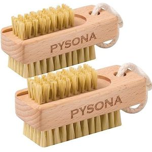 Larbois Nagelborstel voor het reinigen van vingernagels, 2 stuks houten nagelborstels, vingernagelborstel voor het reinigen van nagelscrubborstel