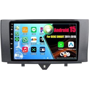 Android 15 Autoradio Voor BENZ SMART 2011-2015 met Draadloze Carplay Android Auto, 9 Inch Autoscherm Soporta Bluetooth WIFI GPS FM/RDS(4Core(2+32GB))