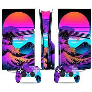 Anti Kras Voor PS5 Pro Skin Disc Edition & Voor PS5 Pro Skin Digital Edition Console Controller Vinyl Cover Skins Wraps Krasbestendig Compatibel 16973 Geen Schuimvorming(Disc Version)