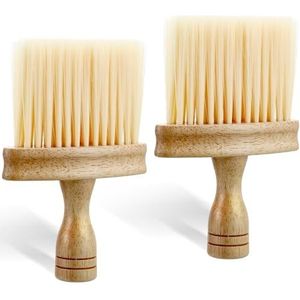 Xushengsheng Kappersborstel, halsborstel, houten handvat, houten halsborstel, professionele haarreinigingsborstel, zachte huishoudelijke haarborstel