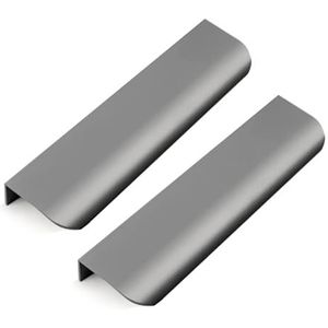 stuks gouden moderne stijl ladegreep verborgen lade trekt verborgen onzichtbare deurknop voor kledingkast kastgrepen,aluminium handgrepen trekkast vintage handvat (lengte,600mm,grijs)