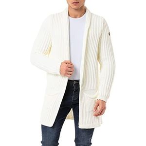 Red Bridge Gebreid vest voor heren, lange snit, ecru, M
