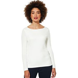 Street One Dames A318811 shirt met lange mouwen, gebroken wit, 36, off-white, 36