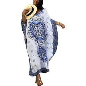 FreestyleMo Elegante bikini cover up jurk bloemen caftan strand rok