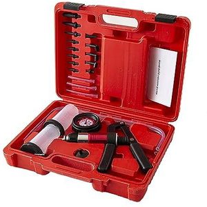 Vacuümpomp, luchtvacuümpomp, Handmatige Remontluchter Vacuümpomp Kit Hand Held Remontluchter Tester Set Auto Remontluchting Pompen Vacuüm Manometer Adapter voor airconditioning, koeling, herladen